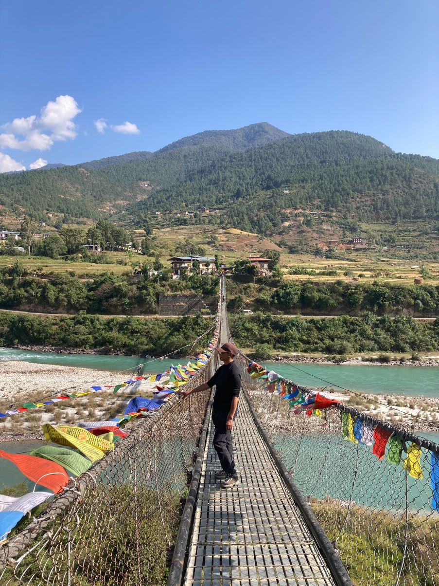 Find Quiet Courage on the Punakha Suspension Bridge.